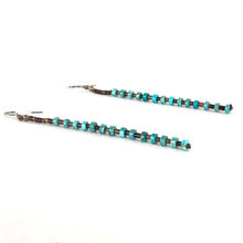 Load image into Gallery viewer, Joe and Marilyn Pacheco Turquoise Single Strand Heishi Earrings-Indian Pueblo Store
