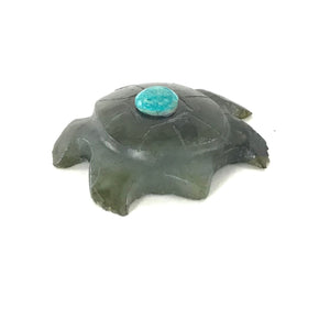 Kevin Quam Labradorite Turtle Fetish Carving-Indian Pueblo Store