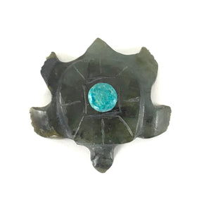 Kevin Quam Labradorite Turtle Fetish Carving-Indian Pueblo Store