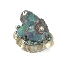 Load image into Gallery viewer, Justin Natewa Chrysocola Frog on Leaf Fetish Carving-Indian Pueblo Store

