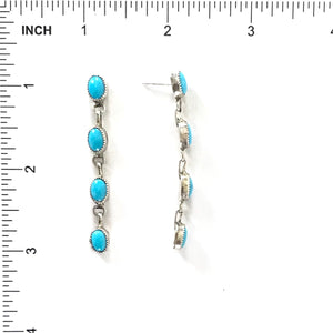 Anthony Skeet Turquoise Drop Dangle Earring-Indian Pueblo Store