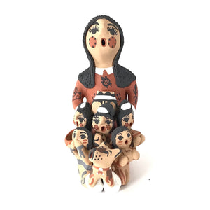 Bonnie Fragua-Johnson Woman Storyteller with 6 Children and Dog-Indian Pueblo Store