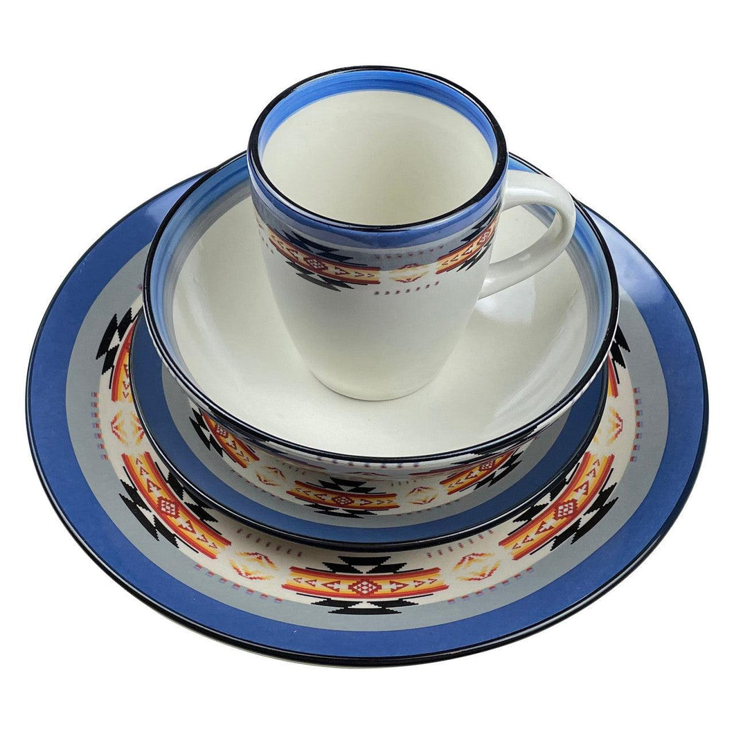 Native Design Artisanal 16 Piece Dinner Set-Indian Pueblo Store