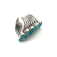 Load image into Gallery viewer, Thomas Yazzie Elongated Turquoise Ring-Indian Pueblo Store
