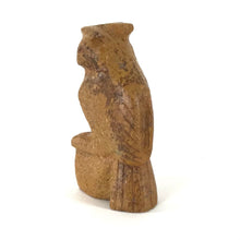 Load image into Gallery viewer, Michael Coby Travertine Owl Fetish Carving-Indian Pueblo Store
