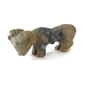 Tony Mackel Picasso Marble Mountain Ram Fetish Carving-Indian Pueblo Store