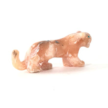 Load image into Gallery viewer, Cody Nastacio Pink Calcite Mountain Lion Fetish Carving-Indian Pueblo Store
