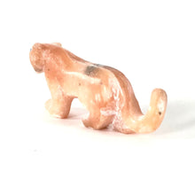 Load image into Gallery viewer, Cody Nastacio Pink Calcite Mountain Lion Fetish Carving-Indian Pueblo Store
