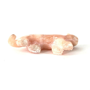 Cody Nastacio Pink Calcite Mountain Lion Fetish Carving-Indian Pueblo Store