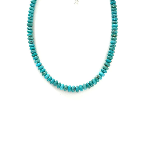 Kevin Ray Garcia Graduated Kingman Turquoise Bead Necklace-Indian Pueblo Store