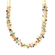 Load image into Gallery viewer, Gabriel Romero 3-Strand Multi-Gemstone Melon Shell Heishi Necklace-Indian Pueblo Store
