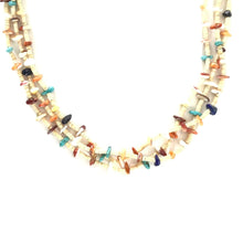 Load image into Gallery viewer, Gabriel Romero 3-Strand Multi-Gemstone Melon Shell Heishi Necklace-Indian Pueblo Store
