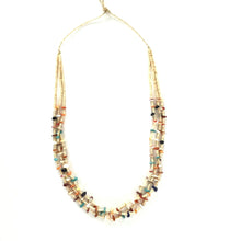Load image into Gallery viewer, Gabriel Romero 3-Strand Multi-Gemstone Melon Shell Heishi Necklace-Indian Pueblo Store
