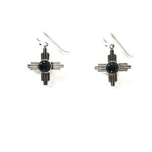 Raymond Coriz Zia Sun Symbol Earrings-Indian Pueblo Store