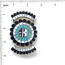 Load image into Gallery viewer, Jose and Dora Massie Sunface Inlay Buckle-Indian Pueblo Store

