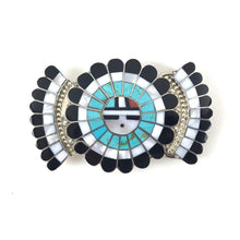 Load image into Gallery viewer, Jose and Dora Massie Sunface Inlay Buckle-Indian Pueblo Store
