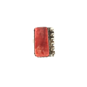 Joe and Angie Reano Red Spiny Oyster Shell Ring-Indian Pueblo Store