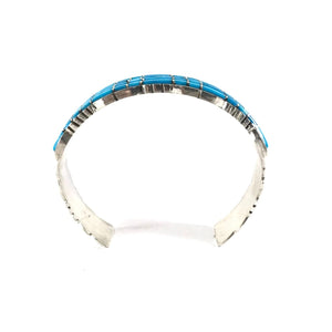 Sheldon Lalio 4 Row Turquoise Inlay Bracelet-Indian Pueblo Store