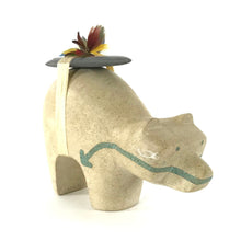 Load image into Gallery viewer, Ryan Panana Large Lime Stone Bear Fetish Sculpture-Indian Pueblo Store
