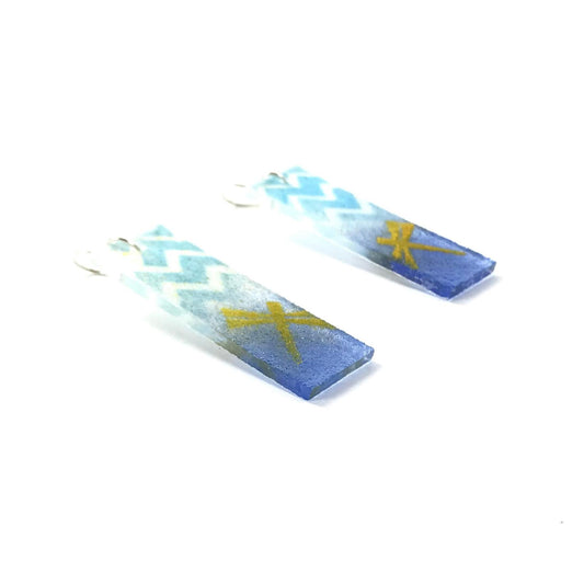 Adrian Wall Dragonfly Medium Glass Earrings-Indian Pueblo Store