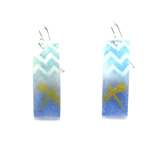 Adrian Wall Dragonfly Medium Glass Earrings-Indian Pueblo Store