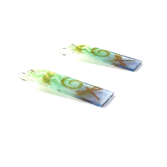 Adrian Wall Dragonfly Large Glass Earrings-Indian Pueblo Store