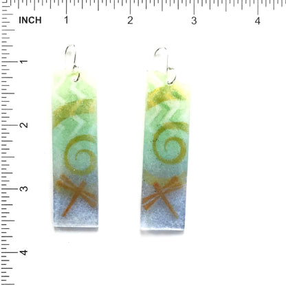 Adrian Wall Dragonfly Large Glass Earrings-Indian Pueblo Store