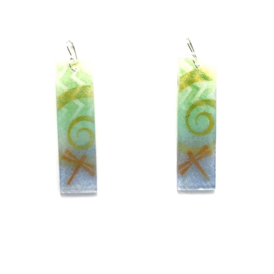 Adrian Wall Dragonfly Large Glass Earrings-Indian Pueblo Store