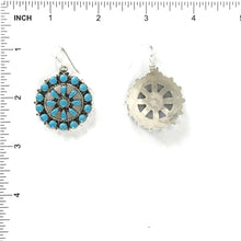 Load image into Gallery viewer, Turquoise Petit Point Cluster Dangle Earrings-Indian Pueblo Store
