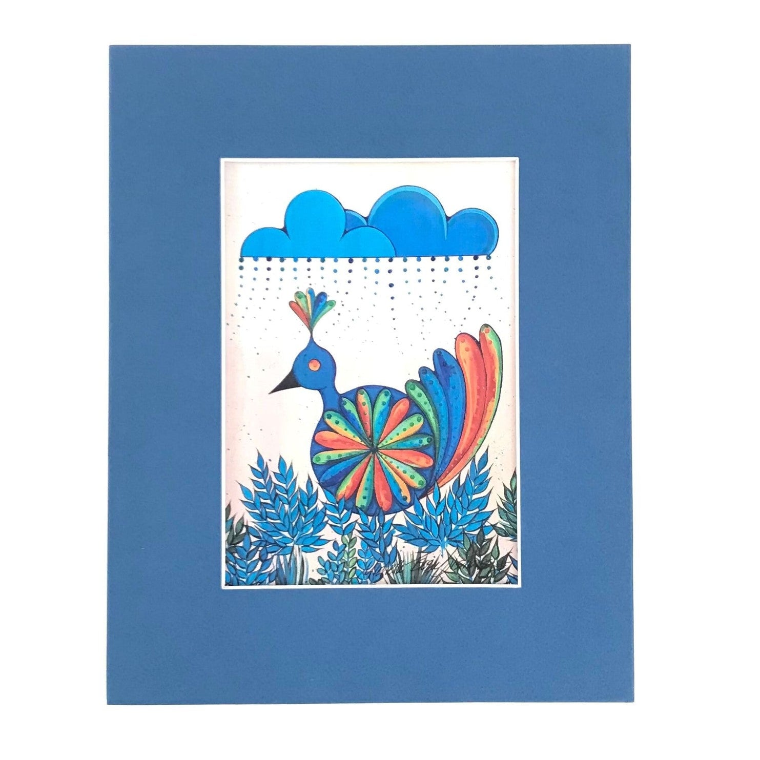 Turquoise Tsiri-P'ook'eepeng Print-Indian Pueblo Store