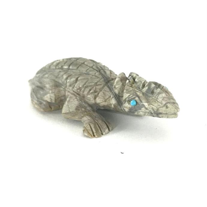 Dane Malani Picasso Marble Horned Toad Fetish Carving-Indian Pueblo Store