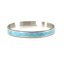 Load image into Gallery viewer, Carmichael Haloo Turquoise Inlay Bangle Bracelet-Indian Pueblo Store
