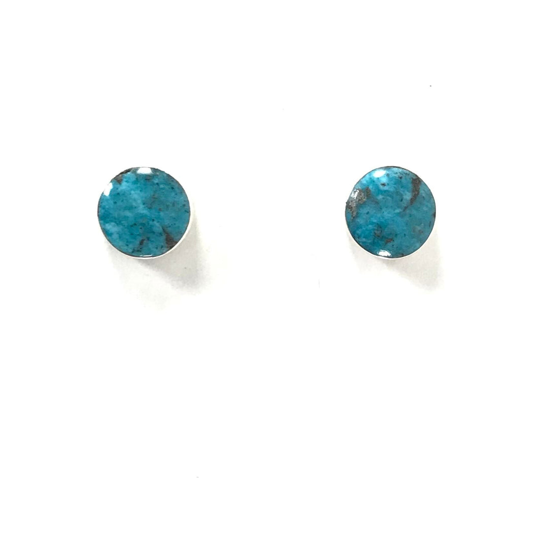 Round Turquoise Post Earrings-Indian Pueblo Store