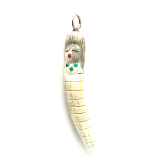 Claudia Peina Antler Corn Maiden Pendant-Indian Pueblo Store