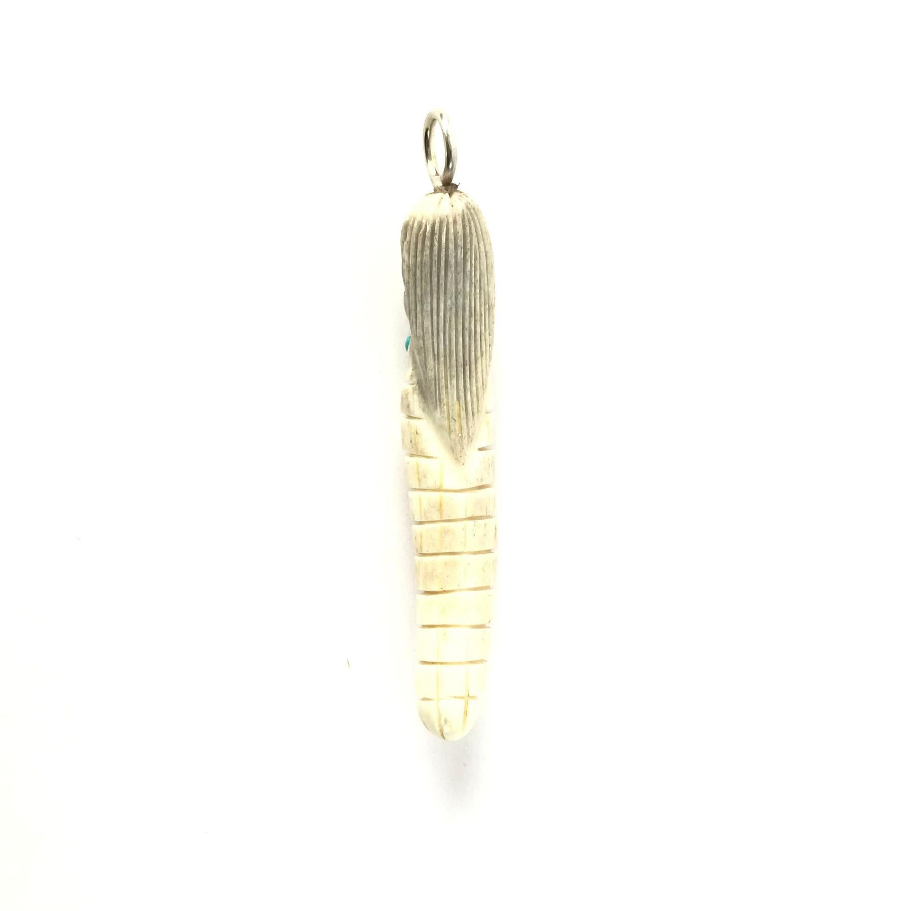 Claudia Peina Antler Corn Maiden Pendant-Indian Pueblo Store