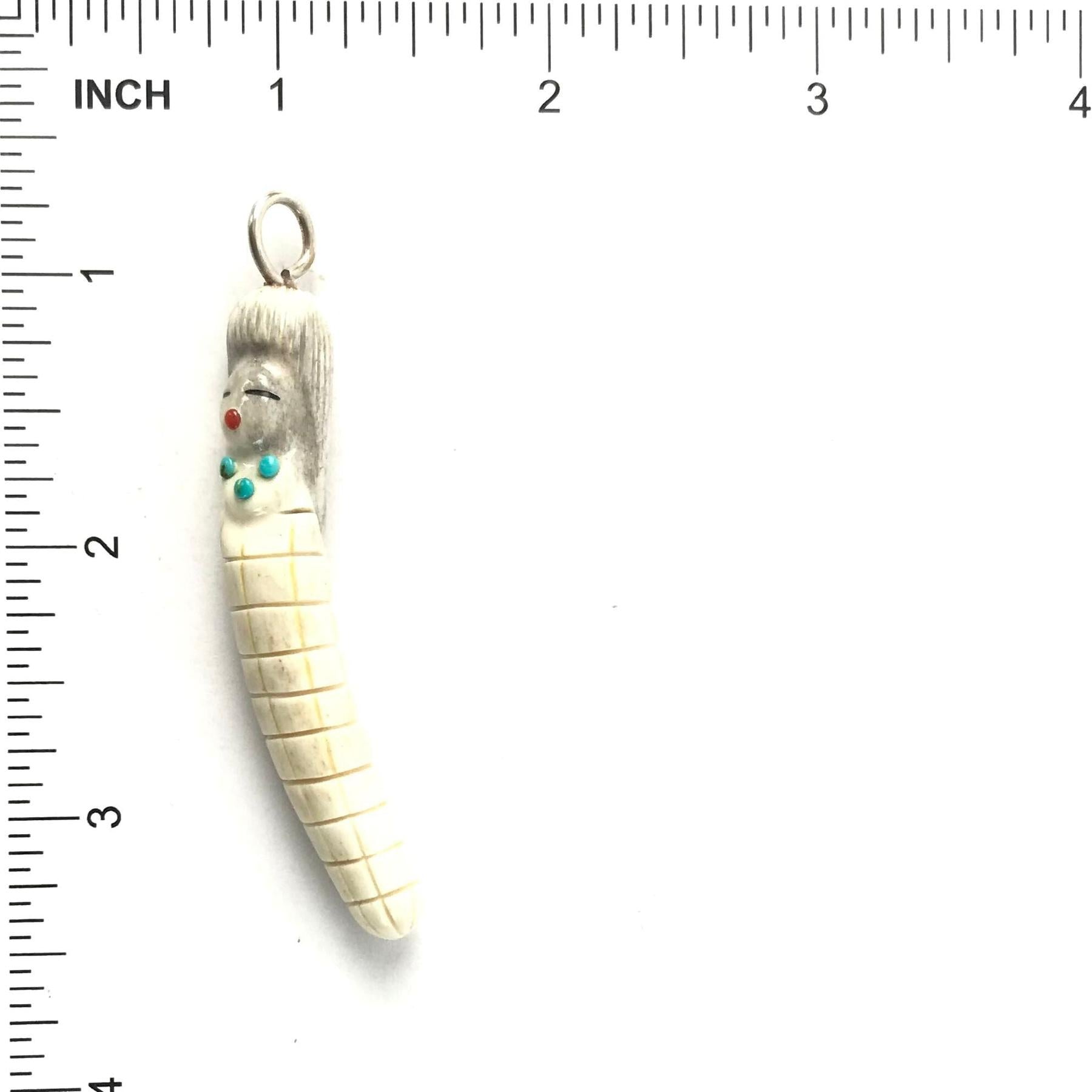 Claudia Peina Antler Corn Maiden Pendant-Indian Pueblo Store