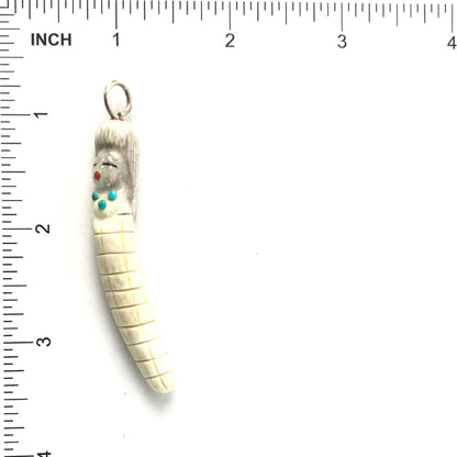 Claudia Peina Antler Corn Maiden Pendant-Indian Pueblo Store