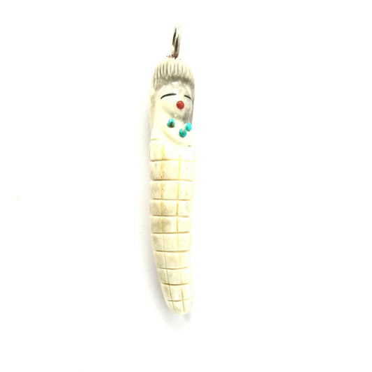 Claudia Peina Antler Corn Maiden Pendant-Indian Pueblo Store