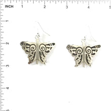 Load image into Gallery viewer, Sterling Silver Overlay Butterfly Dangle Earrings-Indian Pueblo Store
