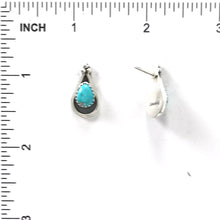 Load image into Gallery viewer, Turquoise Teardrop Post Earrings-Indian Pueblo Store

