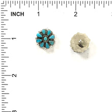 Load image into Gallery viewer, Small Turquoise Petit Point Cluster Earrings-Indian Pueblo Store
