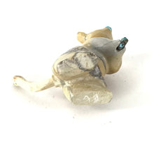 Load image into Gallery viewer, Enrike Leekya Travertine Mouse Fetish Carving-Indian Pueblo Store
