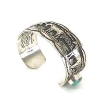 Load image into Gallery viewer, Jereme Delgarito Turquoise Overlay Horse Bracelet-Indian Pueblo Store
