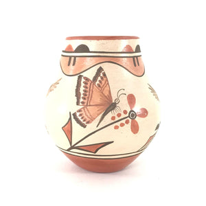 Elizabeth and Marcellus Medina Small Hummingbird and Butterfly Jar-Indian Pueblo Store