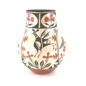Elizabeth and Marcellus Medina Large Hummingbird and Butterfly Jar-Indian Pueblo Store
