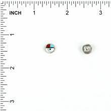 Load image into Gallery viewer, Wayne Hooee Inlay Sunface Button Earring-Indian Pueblo Store
