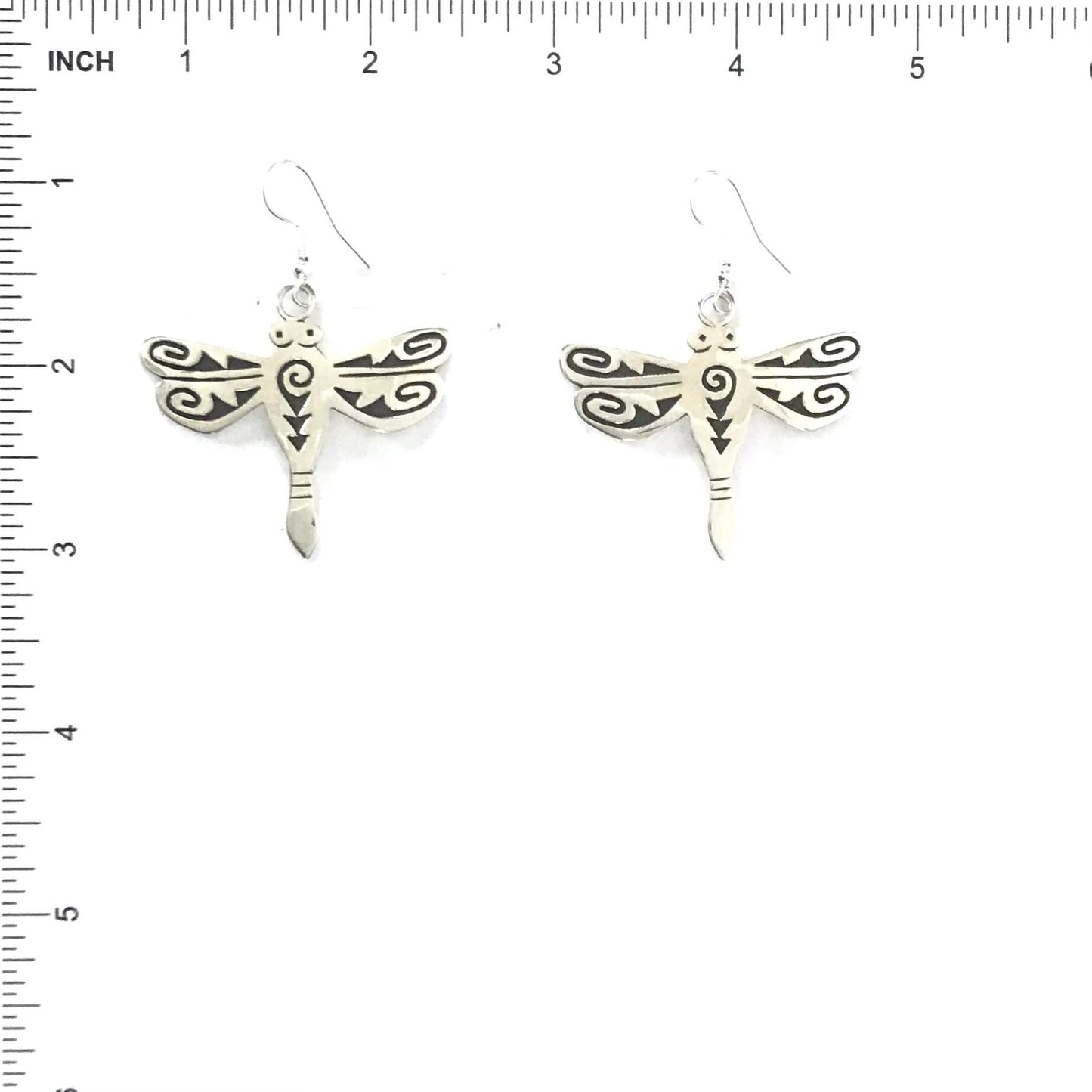 Sonny Gene Sterling Silver Overlay Dragonfly Earring-Indian Pueblo Store