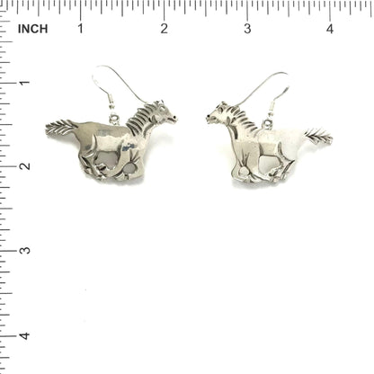 Pauline Nelson Sterling Silver Horse Earrings-Indian Pueblo Store