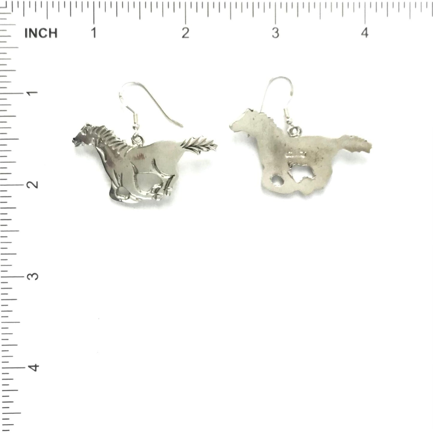 Pauline Nelson Sterling Silver Horse Earrings-Indian Pueblo Store