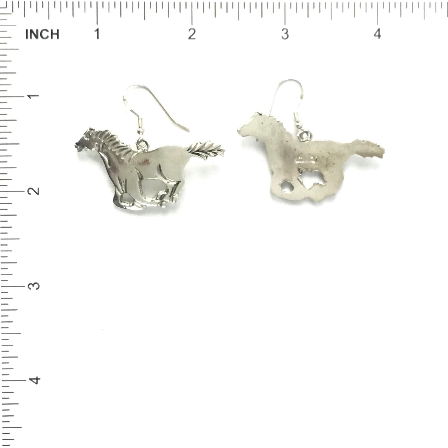 Pauline Nelson Sterling Silver Horse Earrings-Indian Pueblo Store